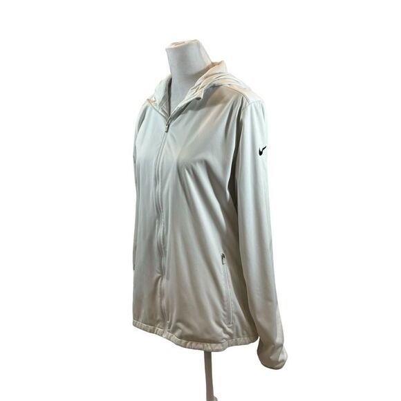 Ladies Nike Golf White Full Zip Hooded Jacket Size Medium - Picture 1 of 16